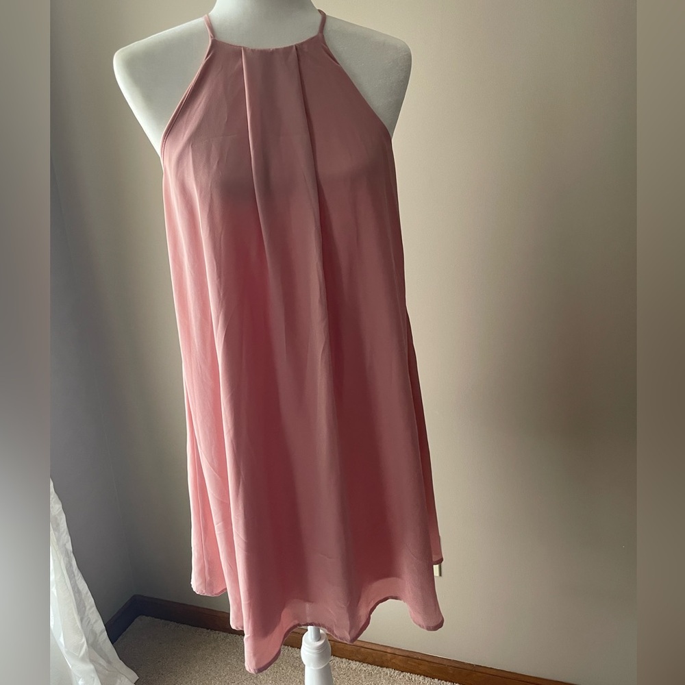 Charlotte Russe pink high neck dress women medium